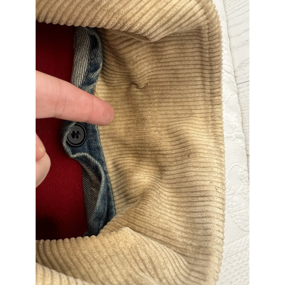 Vintage LL Bean Denim Barn Coat Mens XL Wool Liner Corduroy Collar Chore Jacket - Picture 13 of 16